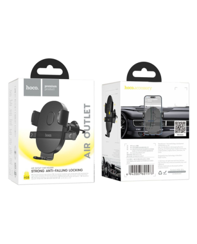 SUPPORTO PER AUTO COMPATIBILE CON BOCCHETTA DI VENTILAZIONE HOCO H18 NERO