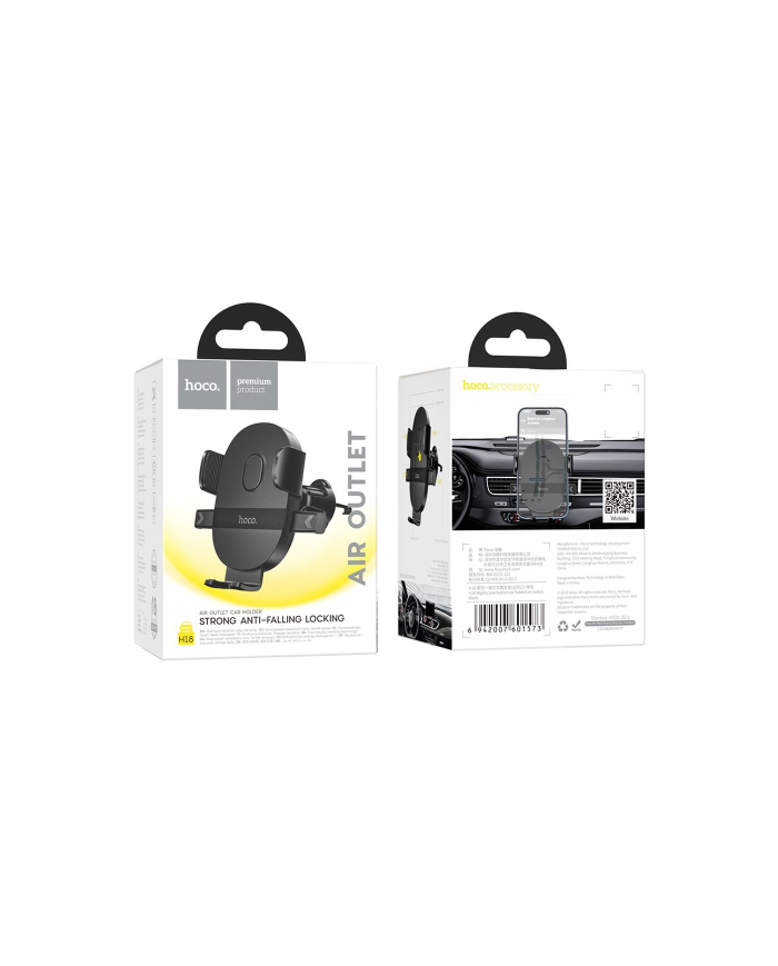 SUPPORTO PER AUTO COMPATIBILE CON BOCCHETTA DI VENTILAZIONE HOCO H18 NERO