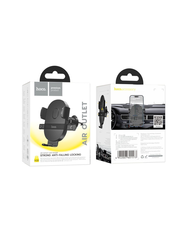 SUPPORTO PER AUTO COMPATIBILE CON BOCCHETTA DI VENTILAZIONE HOCO H18 NERO