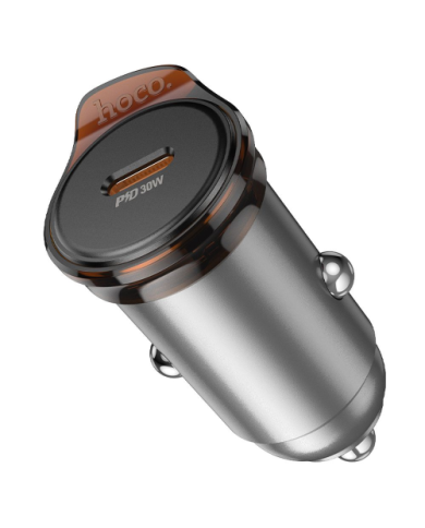 ALIMENTATORE CARICABATTERIA DA AUTO TYPE-C QC 3.0 30W | HOCO NZ16 GRAY