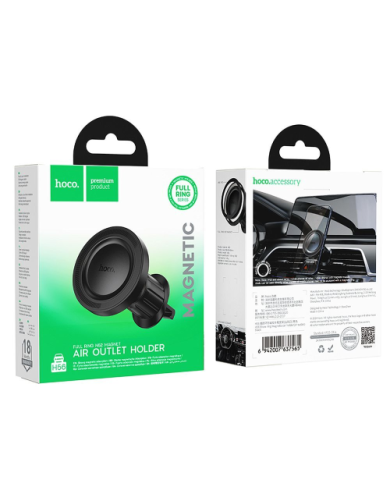 SUPPORTO MAGNETICO PER AUTO COMPATIBILE CON BOCCHETTA DI VENTILAZIONE MAGSAFE HOCO H56 NERO