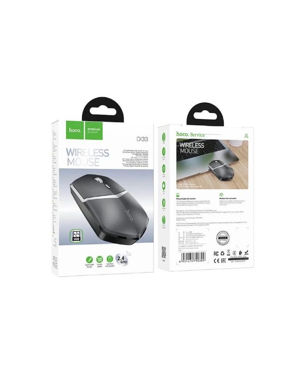 MOUSE WIRELESS 1600DPI - NERO HOCO DI33 PER NOTEBOOK PC FISSO