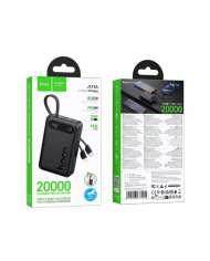 POWERBANK HOCO 20000 MAH QC PD 22,5W CON CAVI INTEGRATI TYPE-C + LIGHTNING J171A NERO