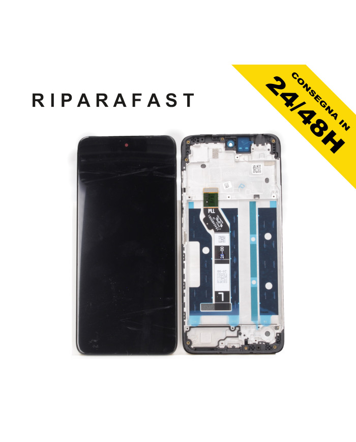 DISPLAY LCD FRAME PER MOTOROLA MOTO G05 XT2523 TOUCH SCREEN VETRO SCHERMO