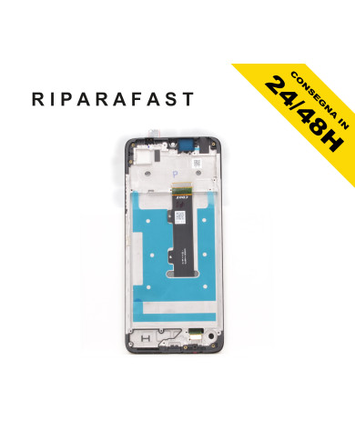 LCD DISPLAY CON FRAME PER MOTOROLA MOTO G06 XT2535 VETRO TOUCH NERO MONITOR