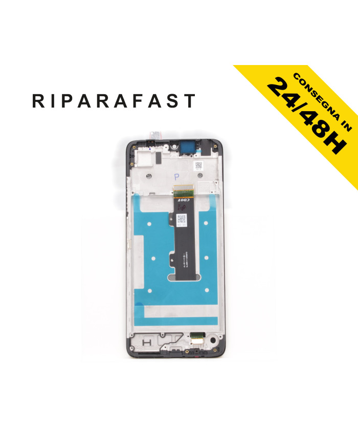LCD DISPLAY CON FRAME PER MOTOROLA MOTO G06 XT2535 VETRO TOUCH NERO MONITOR