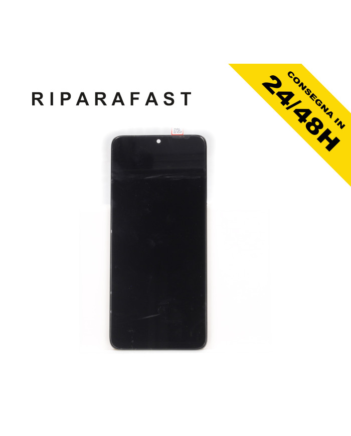 LCD DISPLAY CON FRAME PER MOTOROLA MOTO G06 XT2535 VETRO TOUCH NERO MONITOR