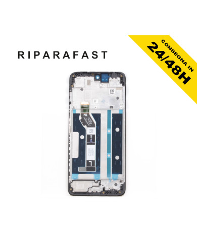 DISPLAY LCD CON FRAME PER MOTOROLA MOTO G15 XT2521 TOUCH SCREEN SCHERMO VETRO