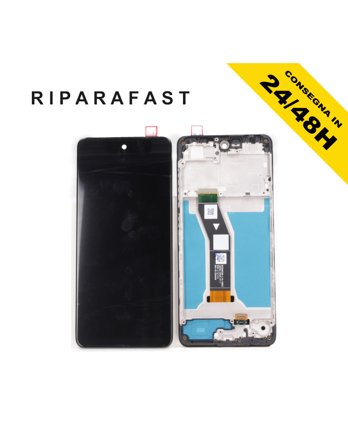 DISPLAY LCD CON FRAME PER MOTOROLA MOTO G04 XT2421 VETRO SCHERMO TOUCH SCREEN
