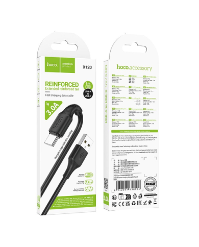 CAVO DATI USB A TYPE-C 1 METRO 3A NERO | HOCO X120