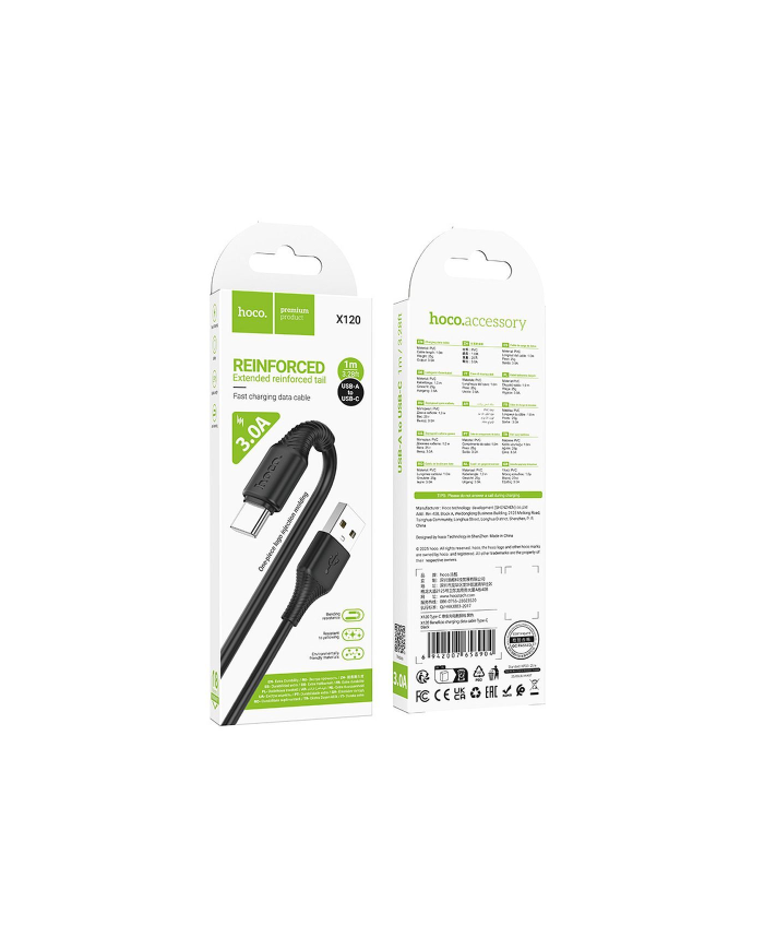 CAVO DATI USB A TYPE-C 1 METRO 3A NERO | HOCO X120