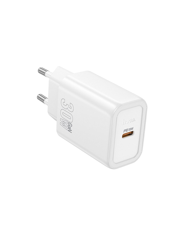 ALIMENTATORE CARICABATTERIE DI RETE TYPE-C PD QC 30W | HOCO N62 BIANCO