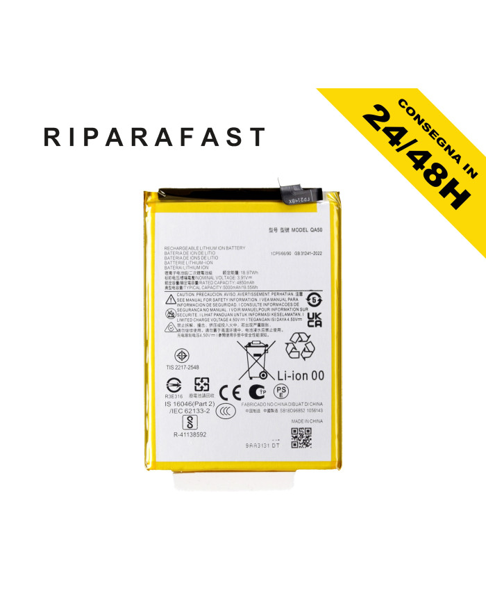 BATTERIA QA50 PER MOTOROLA MOTO G55 XT2435 5000 MAH BATTERY PARI ORIGINALE
