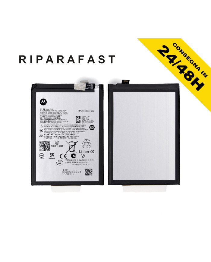BATTERIA RL52 PER MOTOROLA MOTO E15 XT2523 G05 XT2523-6 5100 MAH PARI ORIGINALE