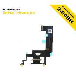 CONNETTORE DI RICARICA PER APPLE IPHONE XR DOCK MICROFONO ANTENNA NERO FLAT FLEX