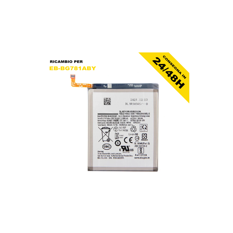 BATTERIA PER SAMSUNG GALAXY A52 4G SM A525 4500 mAh EB-BG781ABY PARI ORIGINALE