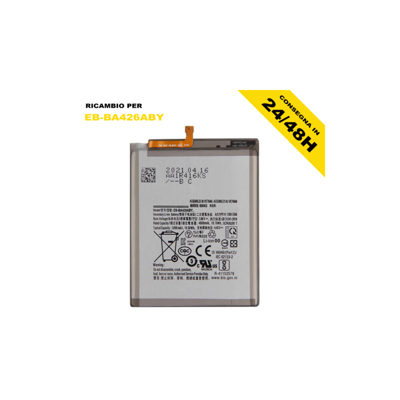 BATTERIA PER SAMSUNG GALAXY A42 5G SM-A426 5000 mAh EB-BA426ABY PARI ORIGINALE