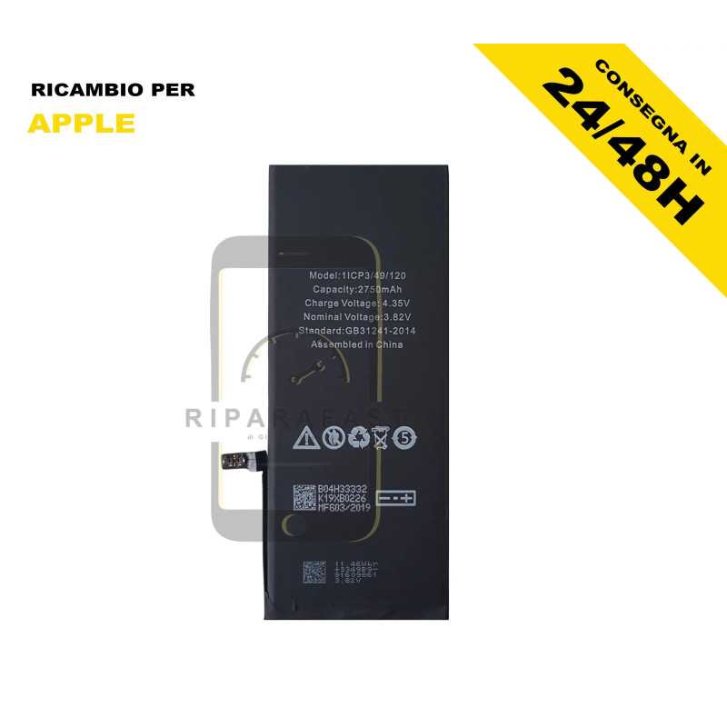BATTERIA PER APPLE IPHONE 6S+ PLUS DA 2750 mAh RICAMBIO PARI ORIGINALE