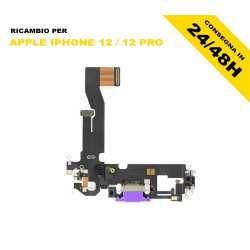 CONNETTORE DI RICARICA PER APPLE IPHONE 12 / 12 PRO CARICA DOCK MICROFONO VIOLA
