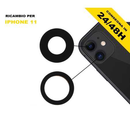 Vetrino Lente Fotocamera iPhone 11 + Biadesivo | Riparafast SRLS