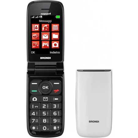 Brondi Magnum 4 Gsm Dual Sim Flip Attivo BIANCO Italia