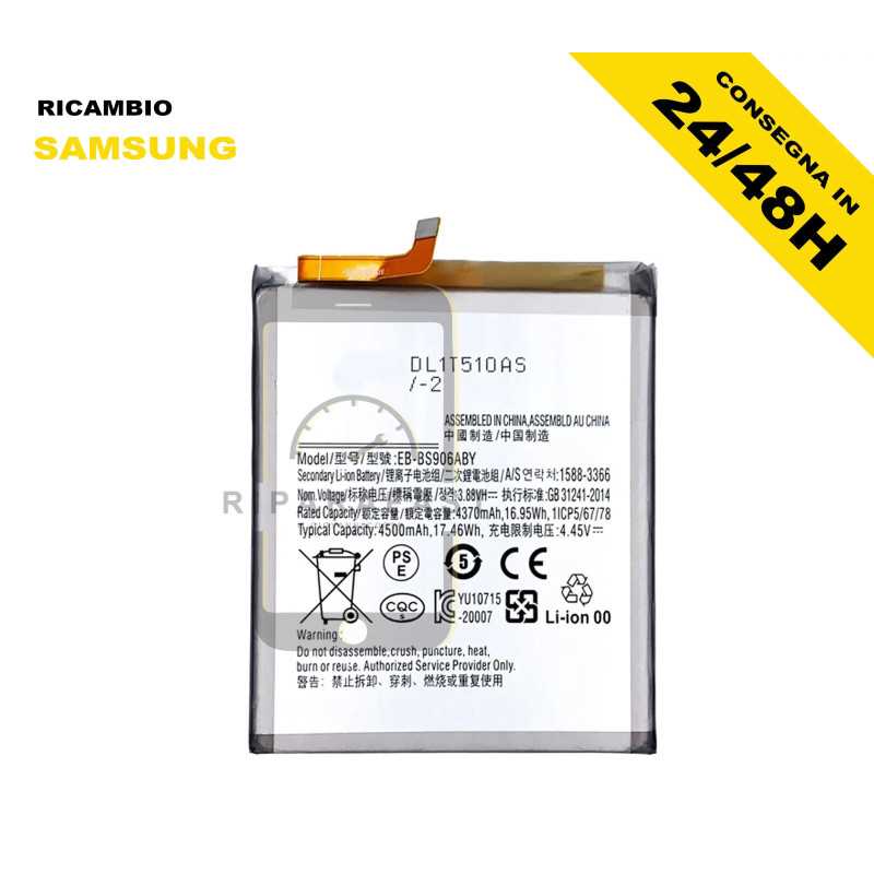 BATTERIA PER SAMSUNG GALAXY S22+ PLUS SM-S906 EB-BS906ABY 4500mAh PARI ORIGINALE