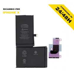 BATTERIA PER APPLE IPHONE X mAh 2716 RICAMBIO PARI ORIGINALE + BIADESIVO