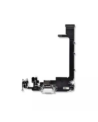 CONNETTORE RICARICA APPLE IPHONE 11 PRO MAX MICROFONO FLAT DOCK BIANCO NO CHIP