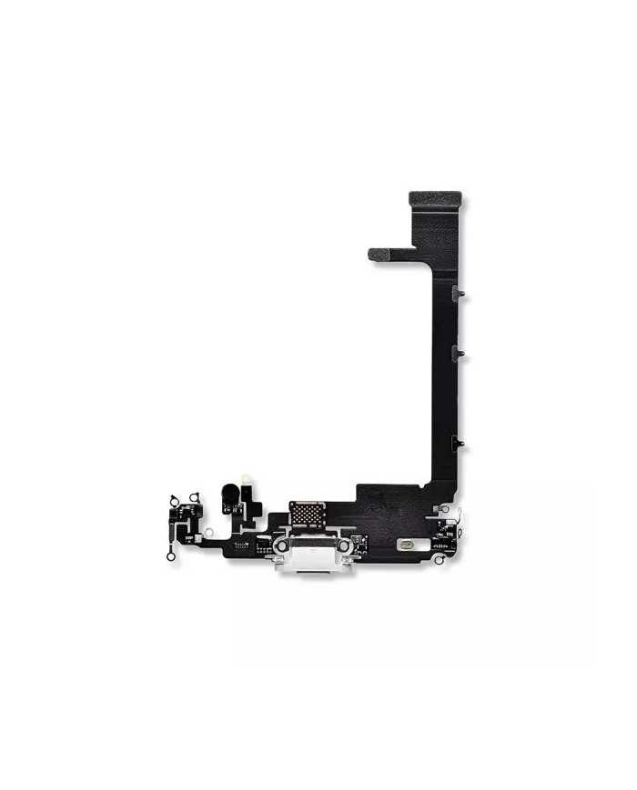 CONNETTORE RICARICA APPLE IPHONE 11 PRO MAX MICROFONO FLAT DOCK BIANCO NO CHIP