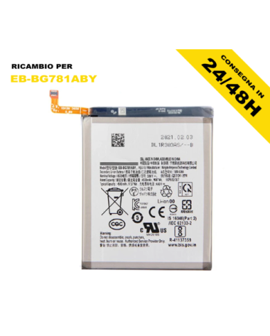 BATTERIA PER SAMSUNG GALAXY A52S SM A528 4500 mAh  EB-BG781ABY PARI ORIGINALE