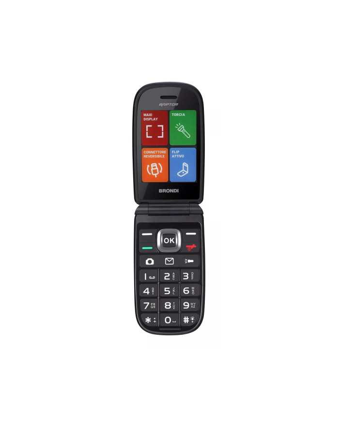 BRONDI RAPTOR Telefono Cellulare Flip Dual SIM Nero | Riparafast SRLS