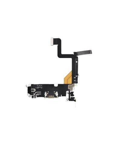 CONNETTORE DI RICARICA PER APPLE IPHONE 14 PRO NERO MICROFONO CHARGER FLEX A+++ DOCK