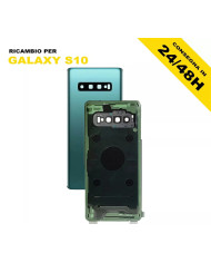 BACK COVER VETRO POSTERIORE SAMSUNG GALAXY S10 SM G973 COPRI BATTERIA