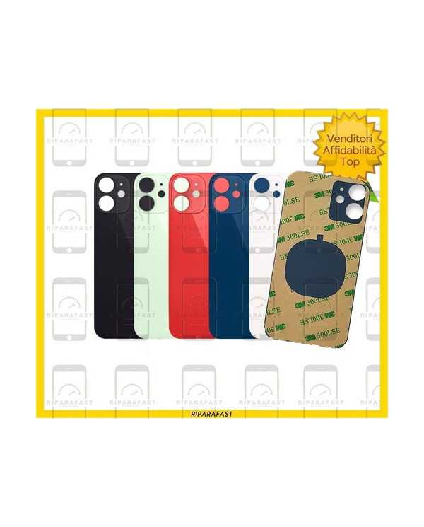 BACK COVER VETRO POSTERIORE IPHONE 12 MINI BIG HOLE