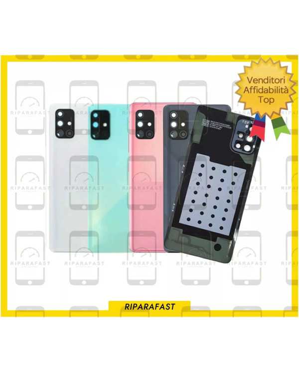 SCOCCA POSTERIORE SAMSUNG A71 A715F BACK COVER + CAMERA GLASS