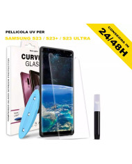 PELLICOLA VETRO TEMPERATO COLLA UV 3D PER SAMSUNG GALAXY S23 / S23+ ULTRA