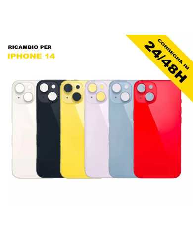 BACK COVER IPHONE 14 VETRO BIG HOLE POSTERIORE