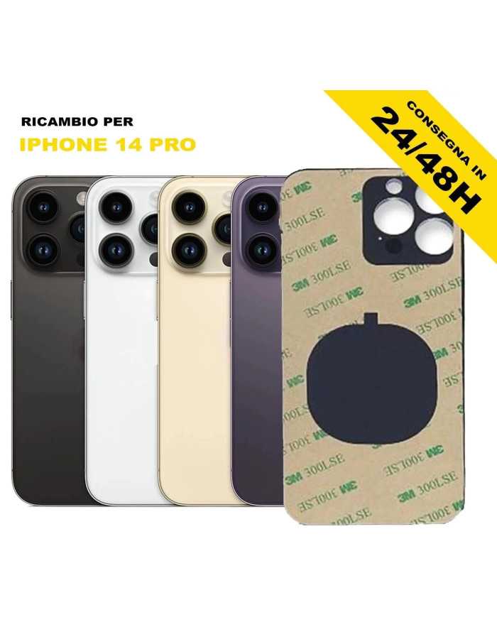 BACK COVER IPHONE 14 PRO VETRO BIG HOLE POSTERIORE SCOCCA