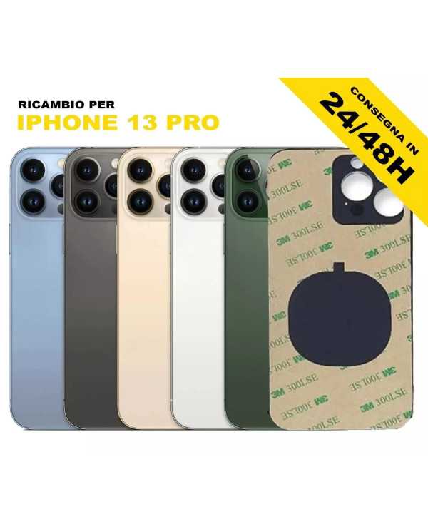 BACK COVER IPHONE 13 PRO VETRO POSTERIORE SCOCCA BIG HOLE FORO LARGO