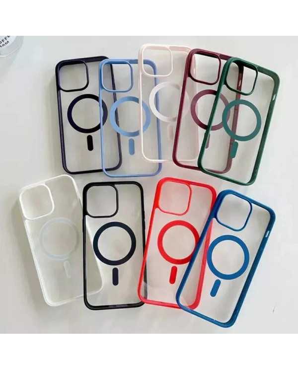 Cover MagSafe per Apple iPhone 13, 14, 15, 16 Mini, Pro, Plus, Max - Colorata Bumper