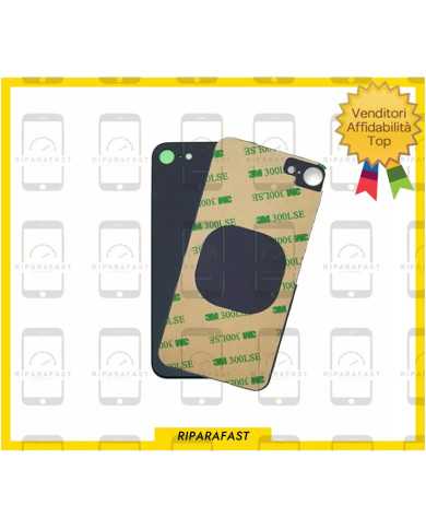 BACK COVER + ADESIVO FORO LARGO PER APPLE IPHONE SE 2020 SCOCCA
