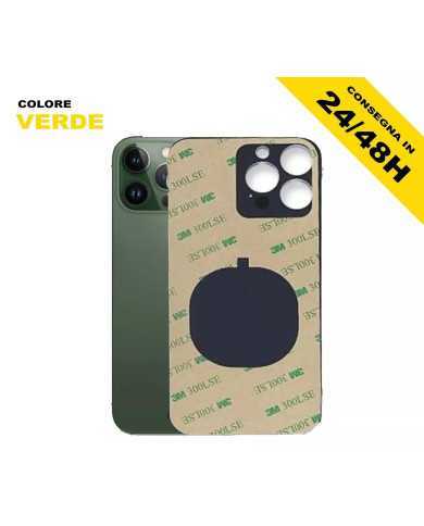 BACK COVER IPHONE 13 PRO MAX VETRO POSTERIORE SCOCCA BIG HOLE FORO LARGO