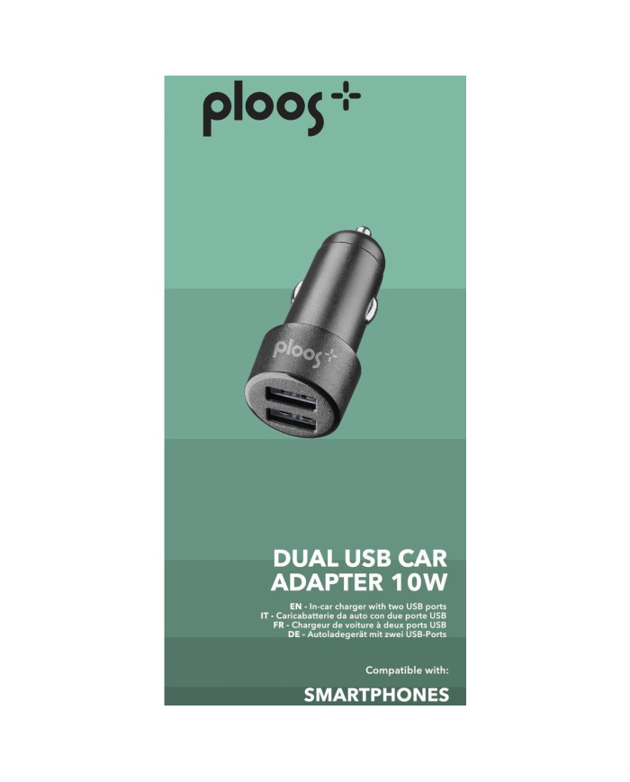 PLOOS - Adattatore Auto USB Doppio 2A Universale | Riparafast SRLS