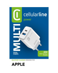 Caricabatteria Rete Dual Apple 20W Bianco | Riparafast SRLS