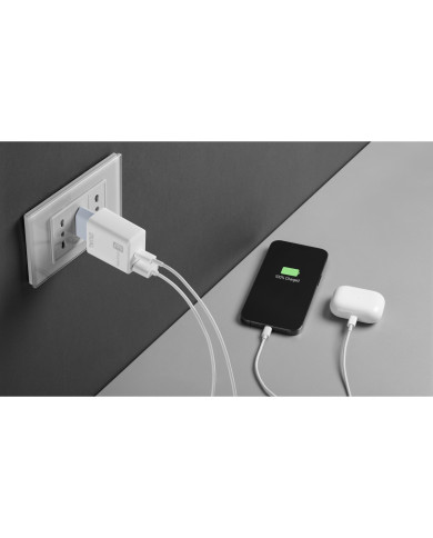 Caricabatteria Rete Dual Apple 20W Bianco | Riparafast SRLS