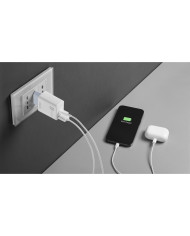 Caricabatteria Rete Dual Apple 20W Bianco | Riparafast SRLS
