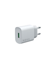 Nova - Caricabatteria 18W USB-A QC 3 Bianco | Riparafast SRLS
