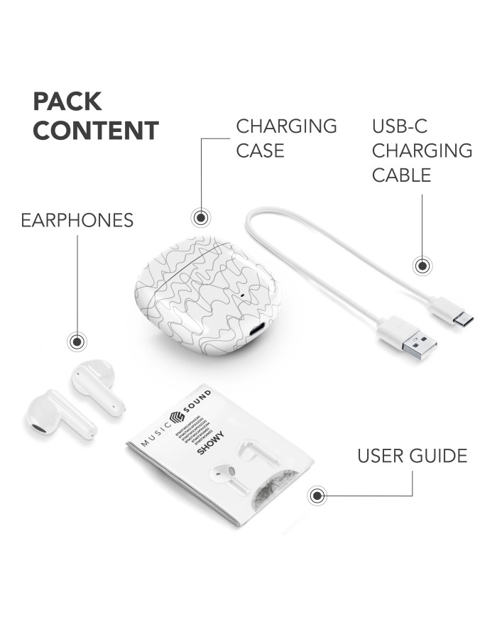 Auricolari Bluetooth TWS a Capsula Onde Nere | Riparafast SRLS