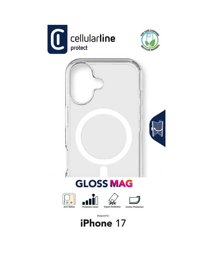 Custodia Gloss Mag iPhone 17 Trasparente | Riparafast SRLS