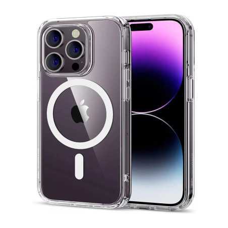 COVER MAGSAFE PER APPLE IPHONE 16 15 14 13 12 11 MINI PRO MAX PLUS TRASPARENTE